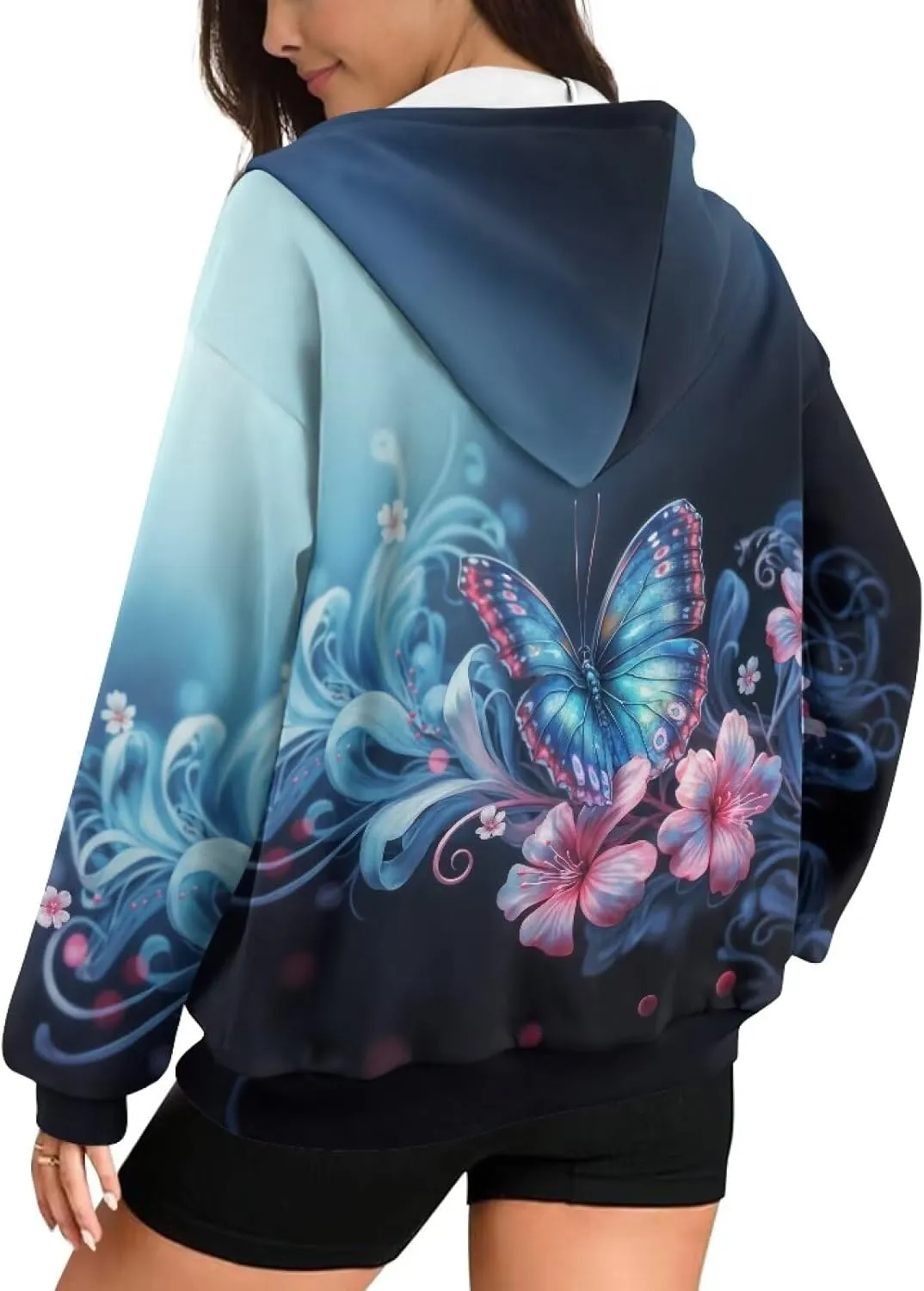 Womens Zip Up Hoodies Long Sleeve Sweatshirts Fall Outfits Sweaters Casual Fashion Jackets Size XS-4XL