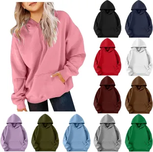 ZDRZK Hoodies for Girls Oversized Casual Fleece Cute Sweatshirts Long Sleeve Pullover Teen Girls Y2K Fall Clothes