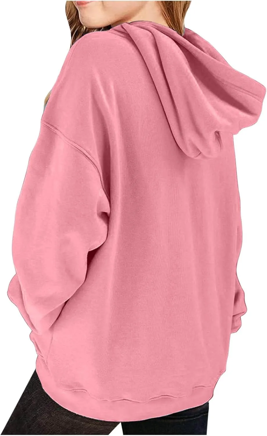 ZDRZK Hoodies for Girls Oversized Casual Fleece Cute Sweatshirts Long Sleeve Pullover Teen Girls Y2K Fall Clothes